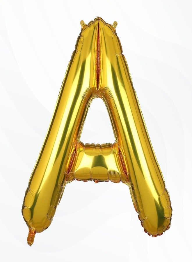 Flyloons Gold A Letter Foil Balloon Alphabets Balloons Perfect for Birthday Decoration Items, Anniversary, Bachelorette, Wedding, Farewell Create Your Own Custom Phrase and Name, 1 Piece - Image 1